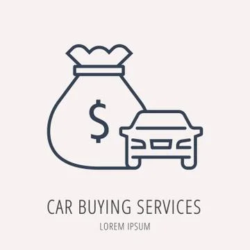 Vector Simple Logo Template Car Elements Stock Illustration