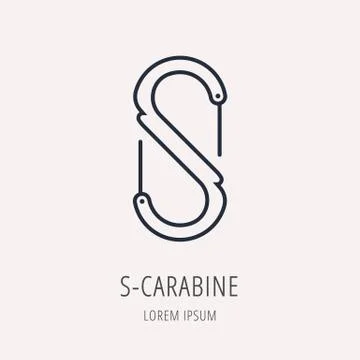 Vector Simple Logo Template Carabine Stock Illustration