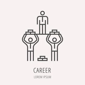 Vector Simple Logo Template Career Free Stock Illustration