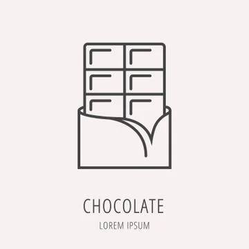 Vector Simple Logo Template Chocolate Stock Illustration