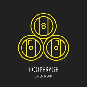 Vector Simple Logo Template Cooperage Free Stock Illustration