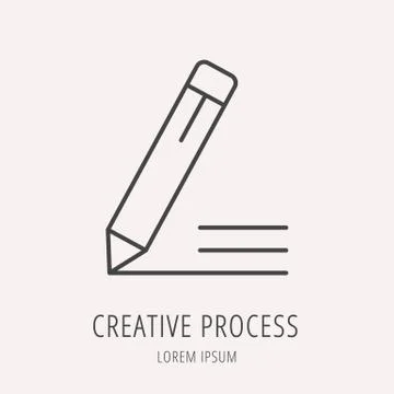 Vector Simple Logo Template Creative Process Free Stock Illustration