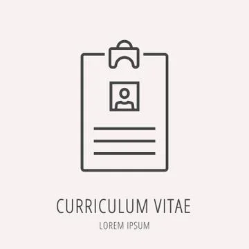 Vector Simple Logo Template Curriculum Vitae Free Stock Illustration