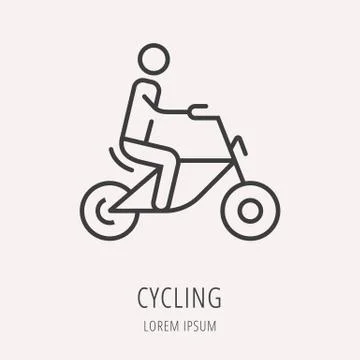 Vector Simple Logo Template Cycling イラスト素材