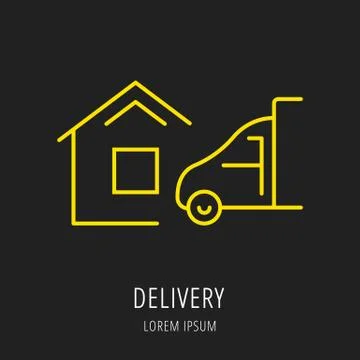 Vector Simple Logo Template Delivery Illustrazione stock gratuita