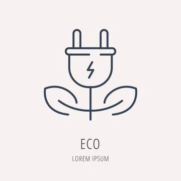 Vector Simple Logo Template Eco Stock Illustration