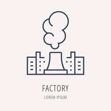 Vector Simple Logo Template Factory Free Stock Illustration