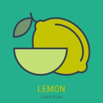 Vector Simple Logo Template Lemon Free Stock Illustration