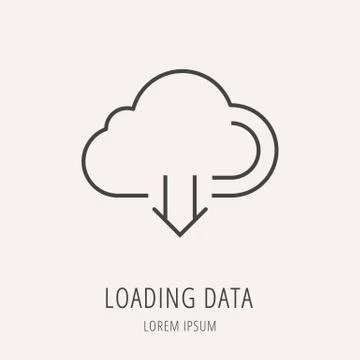 Vector Simple Logo Template Loading Data 무료 스톡 일러스트