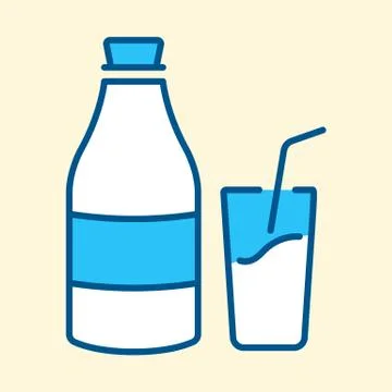 Vector Simple Logo Template Milk Free Stock Illustration