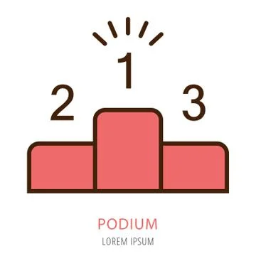 Vector Simple Logo Template Podium Free Stock Illustration