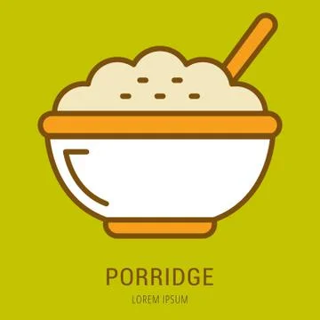 Vector Simple Logo Template Porridge Free Stock Illustration