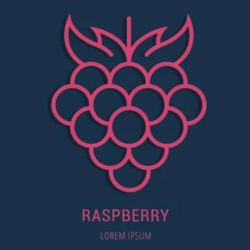 Vector Simple Logo Template Raspberry Illustrazione stock gratuita