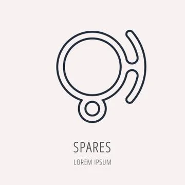 Vector Simple Logo Template Spares Stock-Illustration