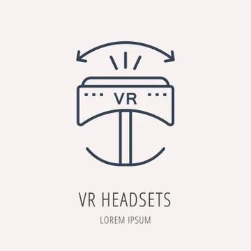 Vector Simple Logo Template VR Headsets 無料イラスト素材