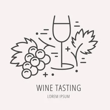 Vector Simple Logo Template Wine Stock Illustration
