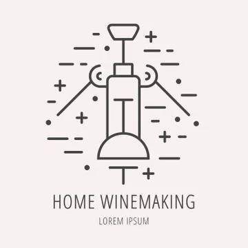 Vector Simple Logo Template Wine Making Stock Illustration