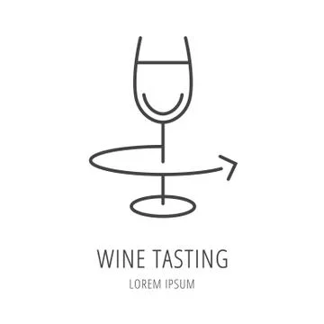 Vector Simple Logo Template Wine Illustrazione stock