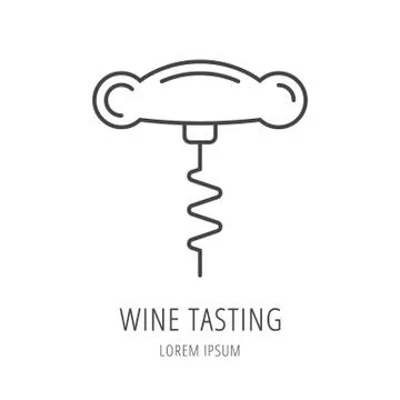 Vector Simple Logo Template Wine Stock Illustration