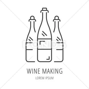 Vector Simple Logo Template Wine Making Stock-Illustration