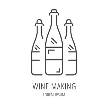 Vector Simple Logo Template Wine Making Stock Illustration