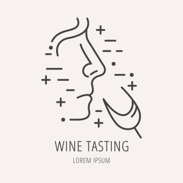 Vector Simple Logo Template Wine Stock Illustration