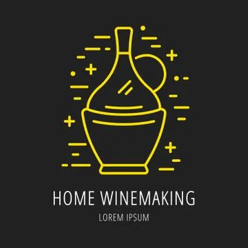 Vector Simple Logo Template Wine Making Free Stock Illustration