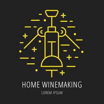 Vector Simple Logo Template Wine Making Free Stock Illustration