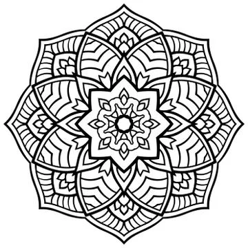 Vector simple mandala. Stock Illustration