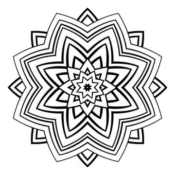 Vector simple mandala. Stock Illustration