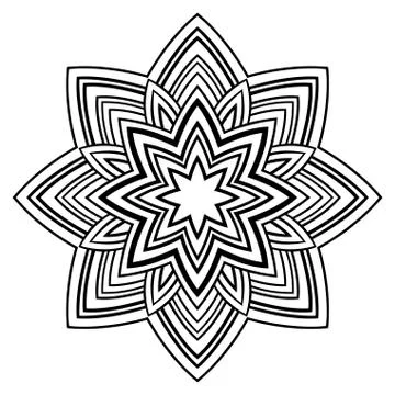 Vector simple mandala. Stock Illustration