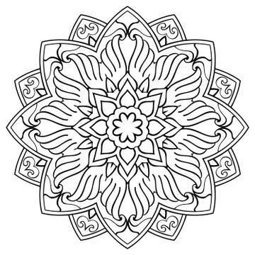 Vector simple mandala. Stock Illustration