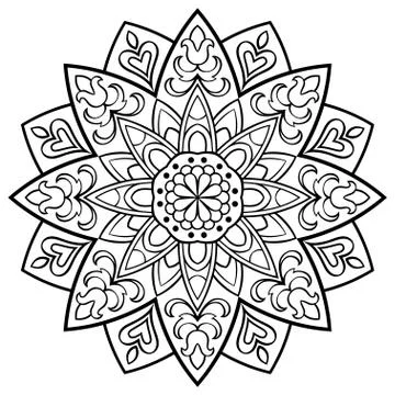 Vector simple mandala. Stock Illustration