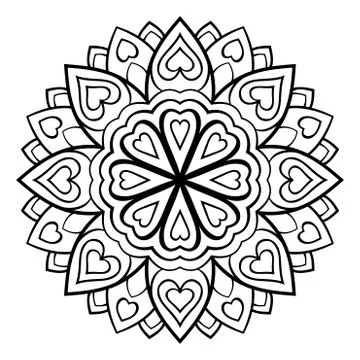 Vector simple mandala. Stock Illustration