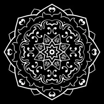 Vector simple mandala. Stock Illustration