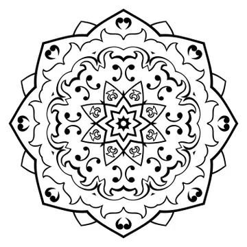 Vector simple mandala. Illustrazione stock