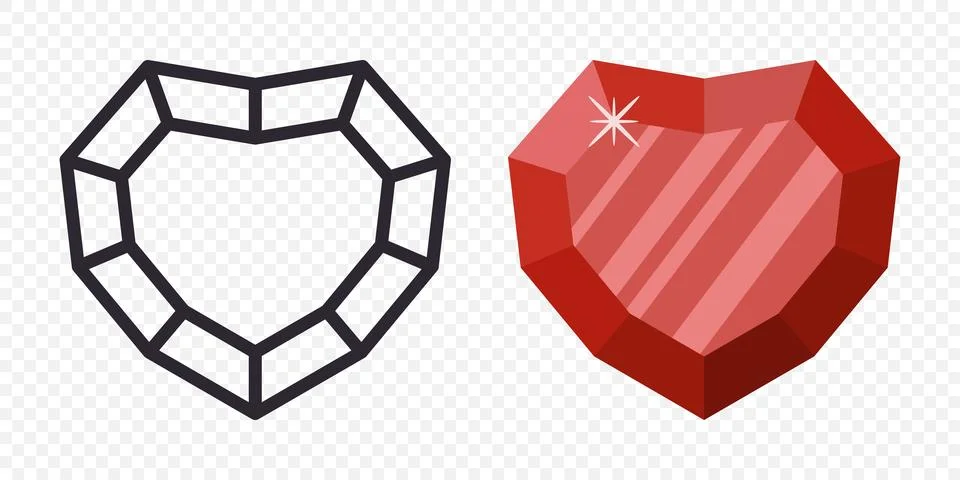 Vector Simple Minimalistic Gemstone Icon. Diamond, Crystal, Rhinestones Closeup イラスト素材
