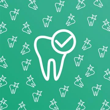 Vector simple minimalistic teeth seamless pattern. background Stock Illustration