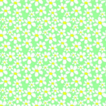 Vector simple primitive floral seamless pattern. Cute endless print with flow Stockillustratie