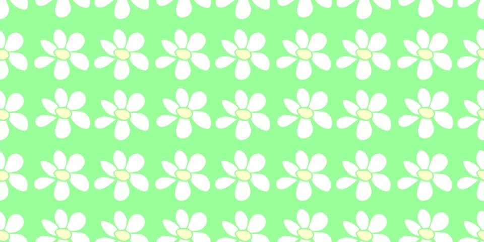 Vector simple primitive floral seamless pattern. Cute endless print with flow 库存插图