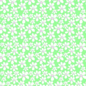 Vector simple primitive floral seamless pattern. Cute endless print with flow 库存插图