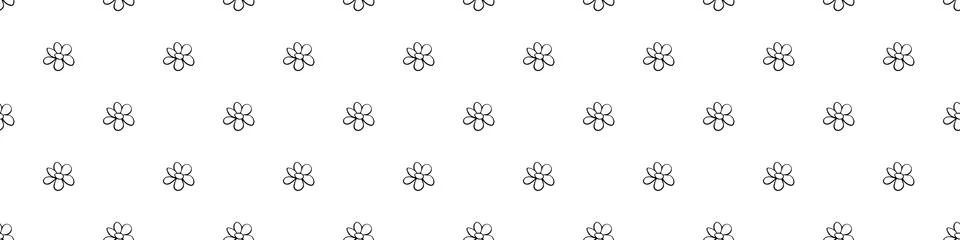 Vector simple primitive floral seamless pattern. Cute endless print with flow 스톡 일러스트