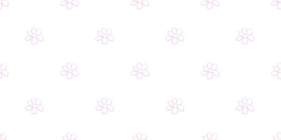 Vector simple primitive floral seamless pattern. Cute endless print with flow 库存插图