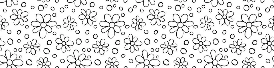 Vector simple primitive floral seamless pattern. Cute endless print with flow 스톡 일러스트