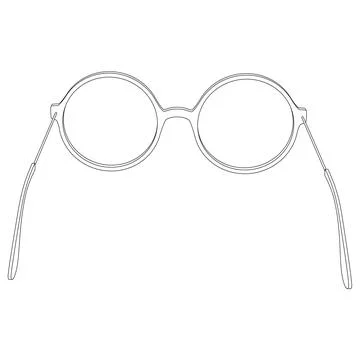 Vector simple round glasses, spectacles Stock Illustration
