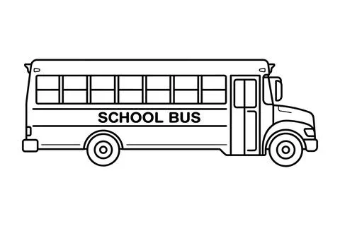 Vector of Simple school bus vector illustration 库存插图