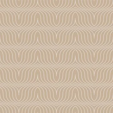 Vector simple seamless curve outline pattern. Striped endless wave texture Stock Illustration