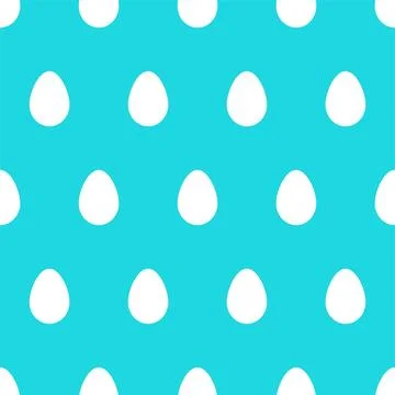 Vector simple seamless Easter eggs pattern - blue and white design. Holiday Ilustração Stock