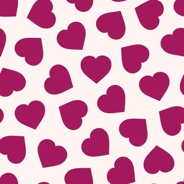 Vector simple seamless geometric pattern with hearts. Repeatable Valentines day 스톡 일러스트