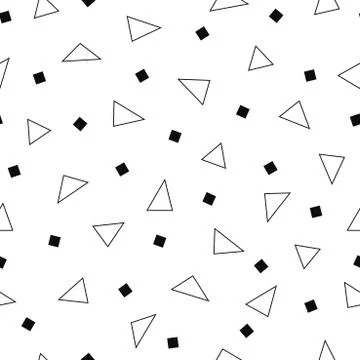 Vector simple seamless pattern with geometric shapes. Retro design, fashion 스톡 일러스트